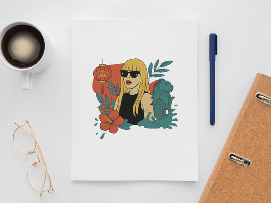 Glamour in Paradise Sticker - Lady Gaga in SG Limited Edition